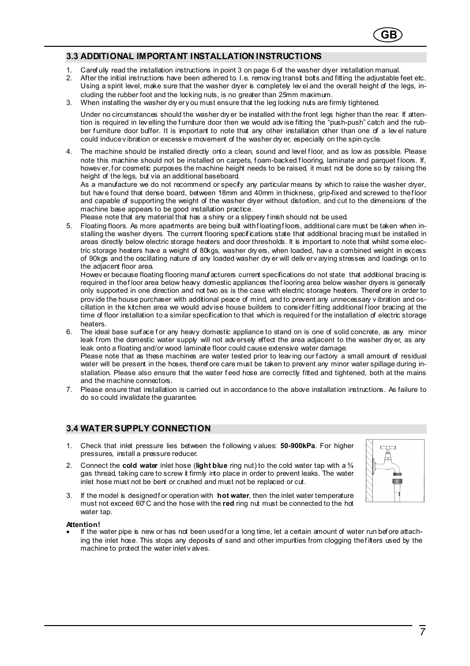 Smeg Integrated Washer WDI16BA User Manual | Page 7 / 31