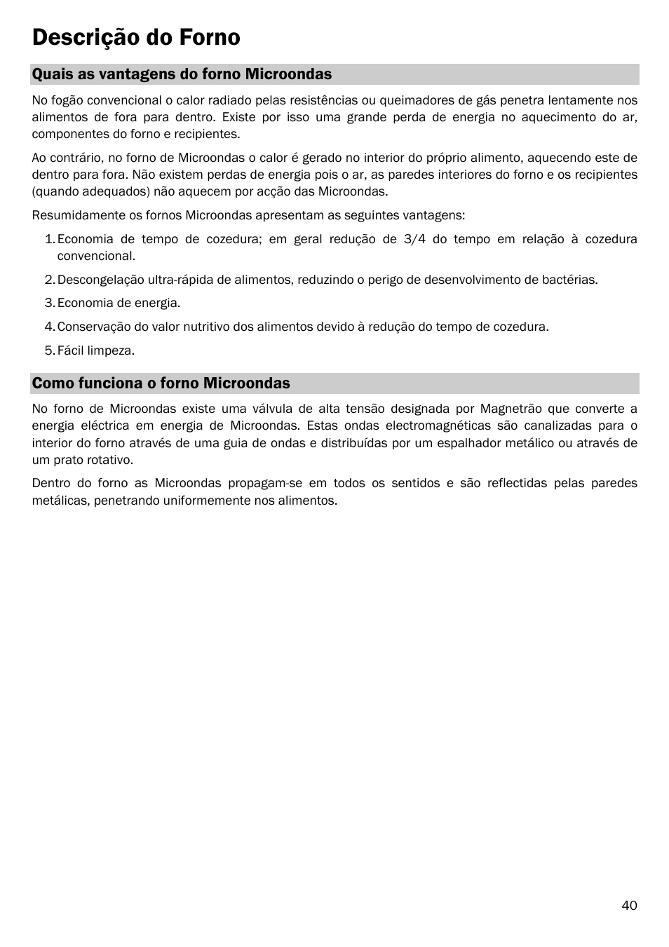 Descrição do forno | Smeg FME20EX1 User Manual | Page 114 / 155