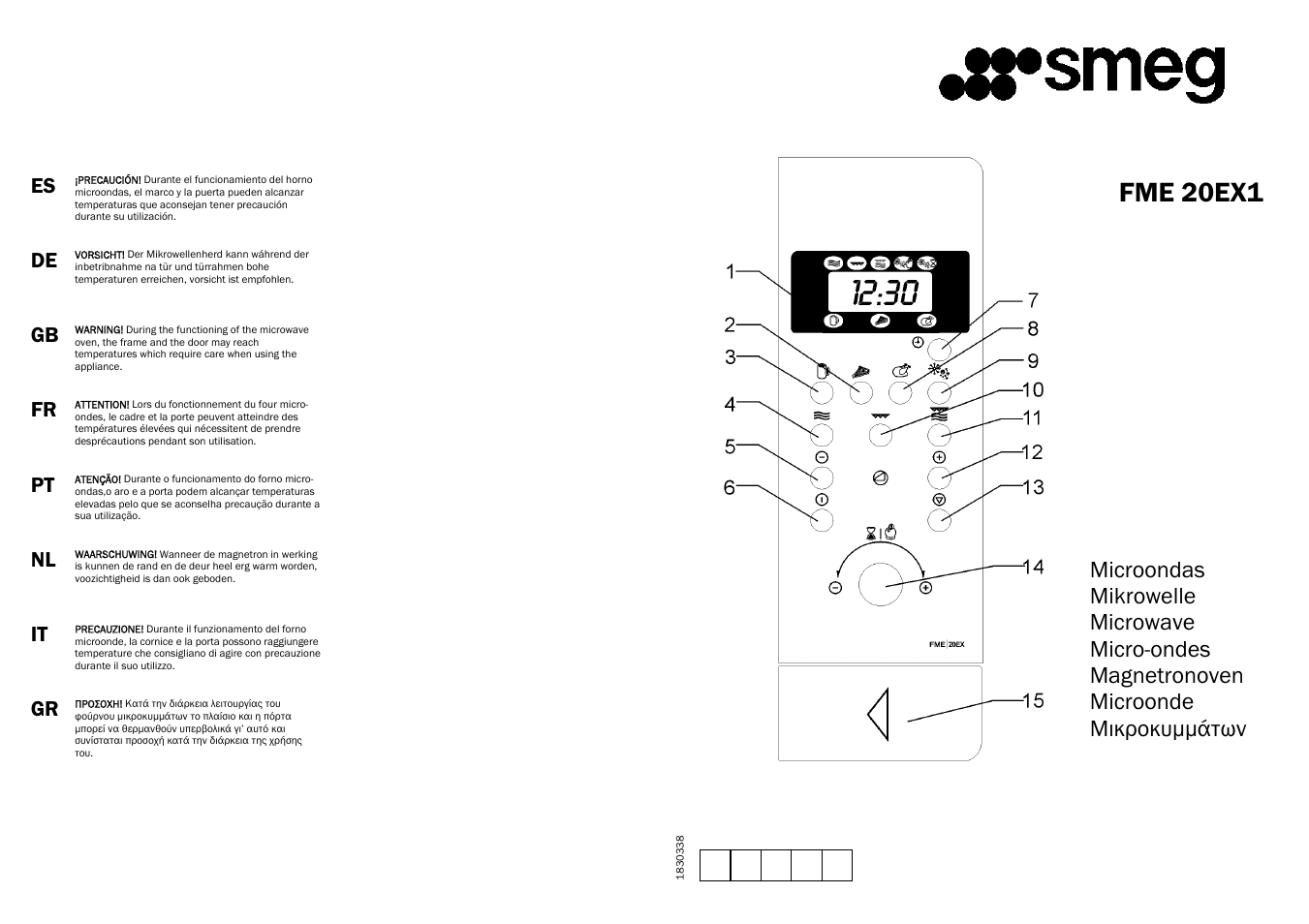 Fme 20ex1 | Smeg FME20EX1 User Manual | Page 2 / 155