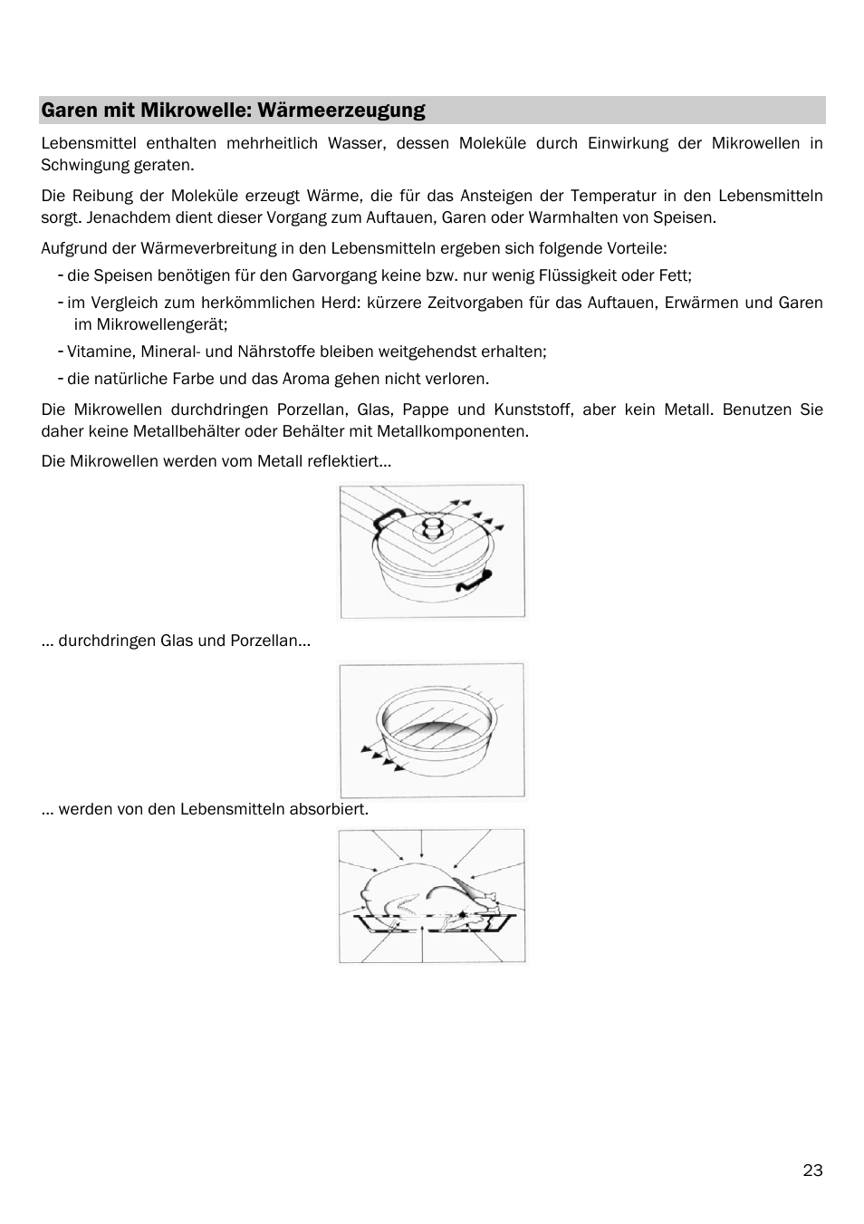 Garen mit mikrowelle: wärmeerzeugung | Smeg FME20EX1 User Manual | Page 27 / 155