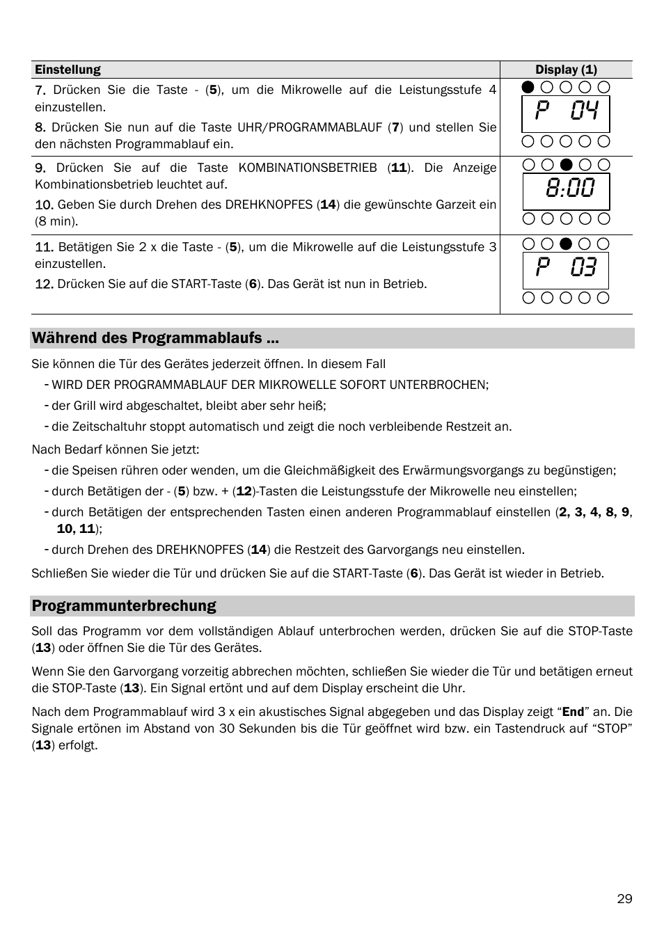 P 04, P 03 | Smeg FME20EX1 User Manual | Page 33 / 155