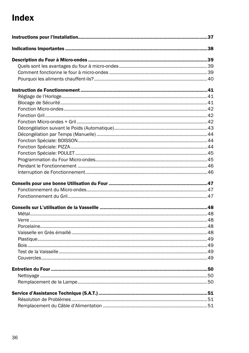 Index | Smeg FME20EX1 User Manual | Page 40 / 155