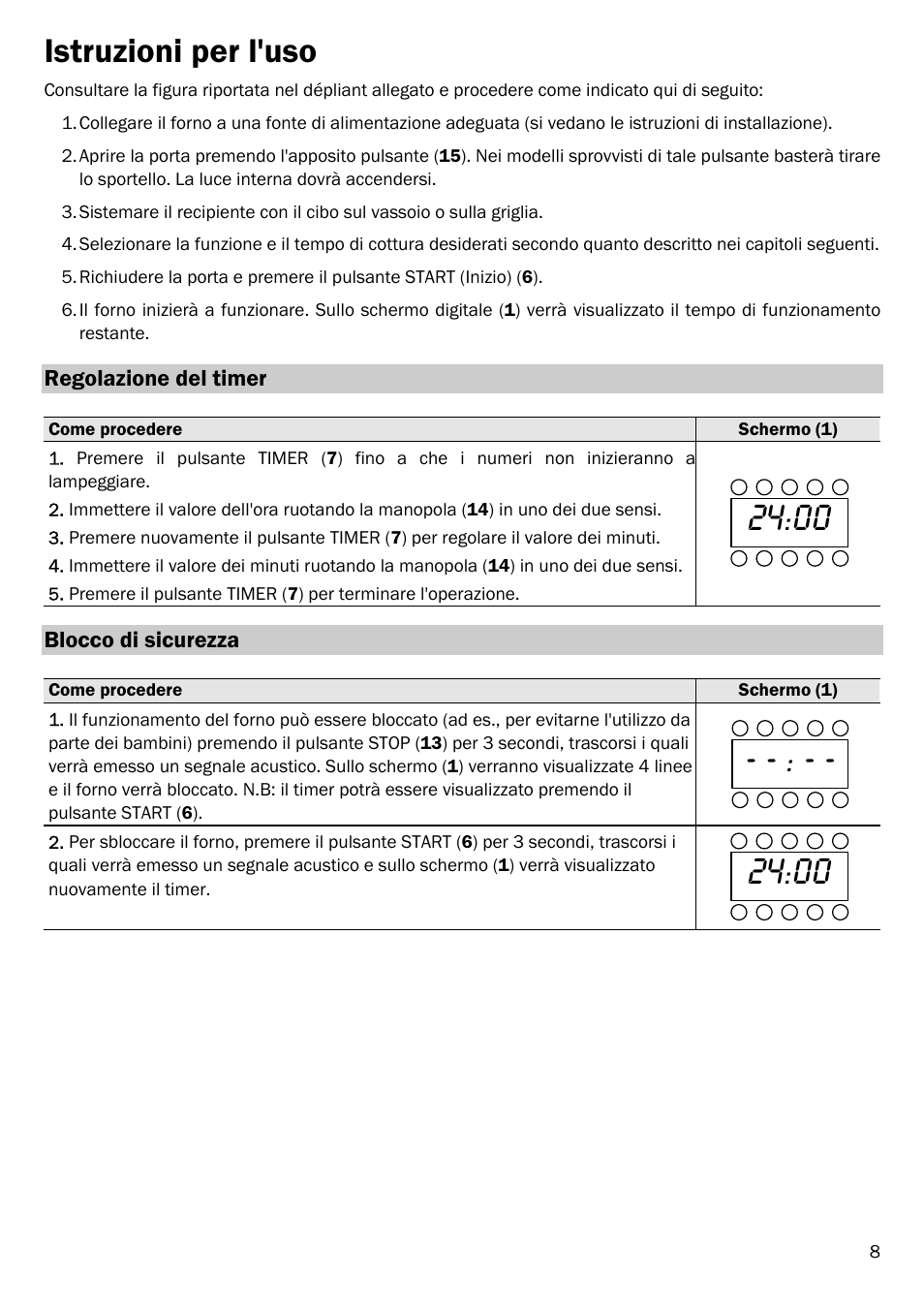 Istruzioni per l'uso | Smeg FME20EX1 User Manual | Page 82 / 155