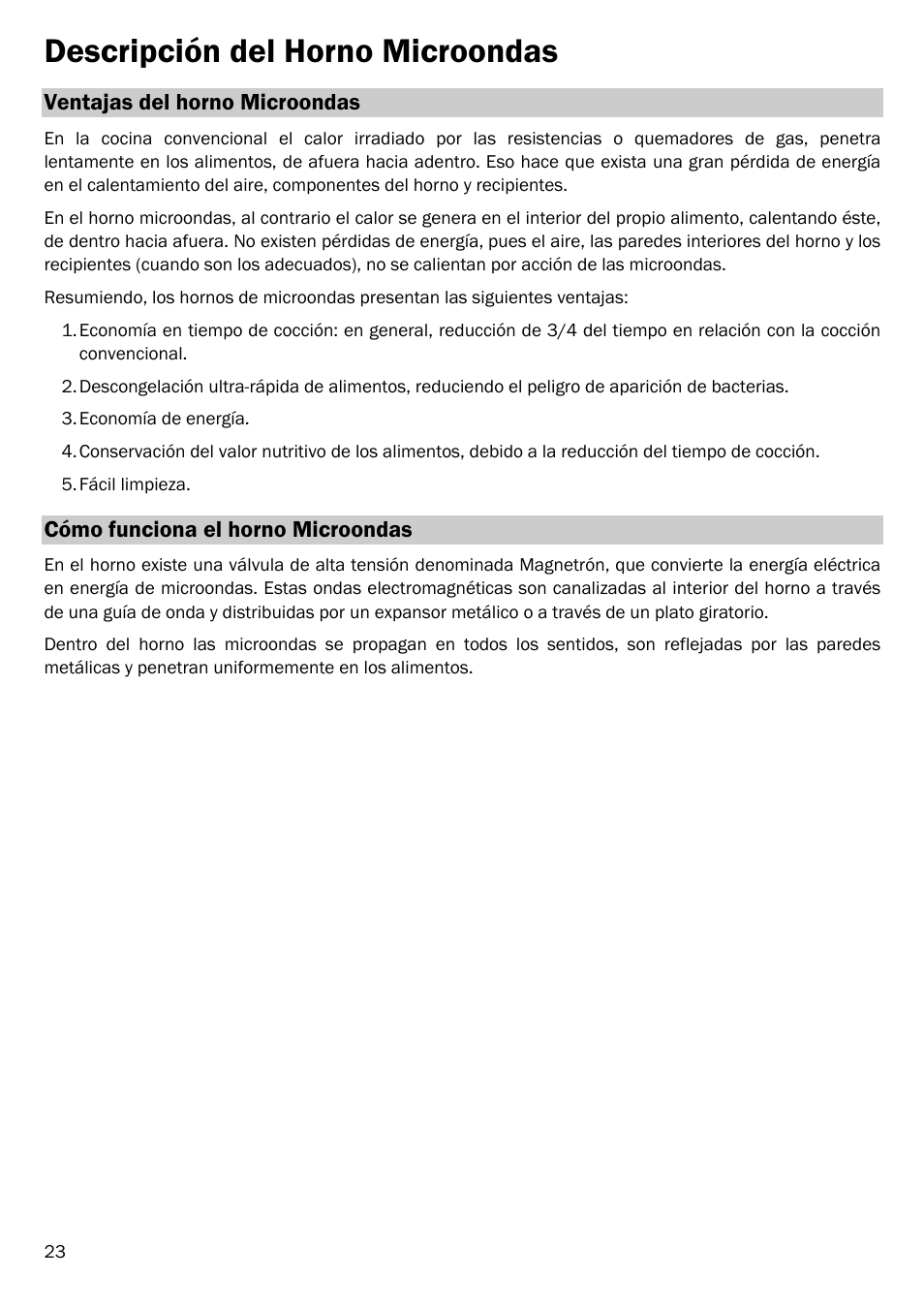 Descripción del horno microondas | Smeg FME20EX1 User Manual | Page 97 / 155
