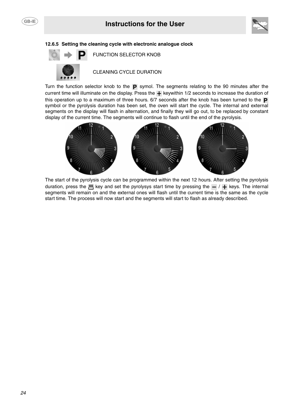 Instructions for the user | Smeg SCA130P User Manual | Page 22 / 28