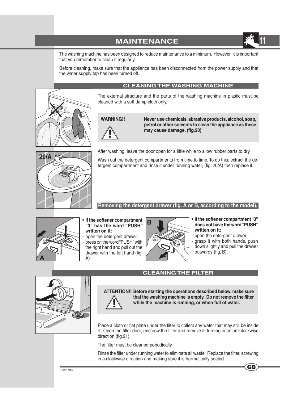 Maintenance 20/a | Smeg LSE 146 User Manual | Page 11 / 20