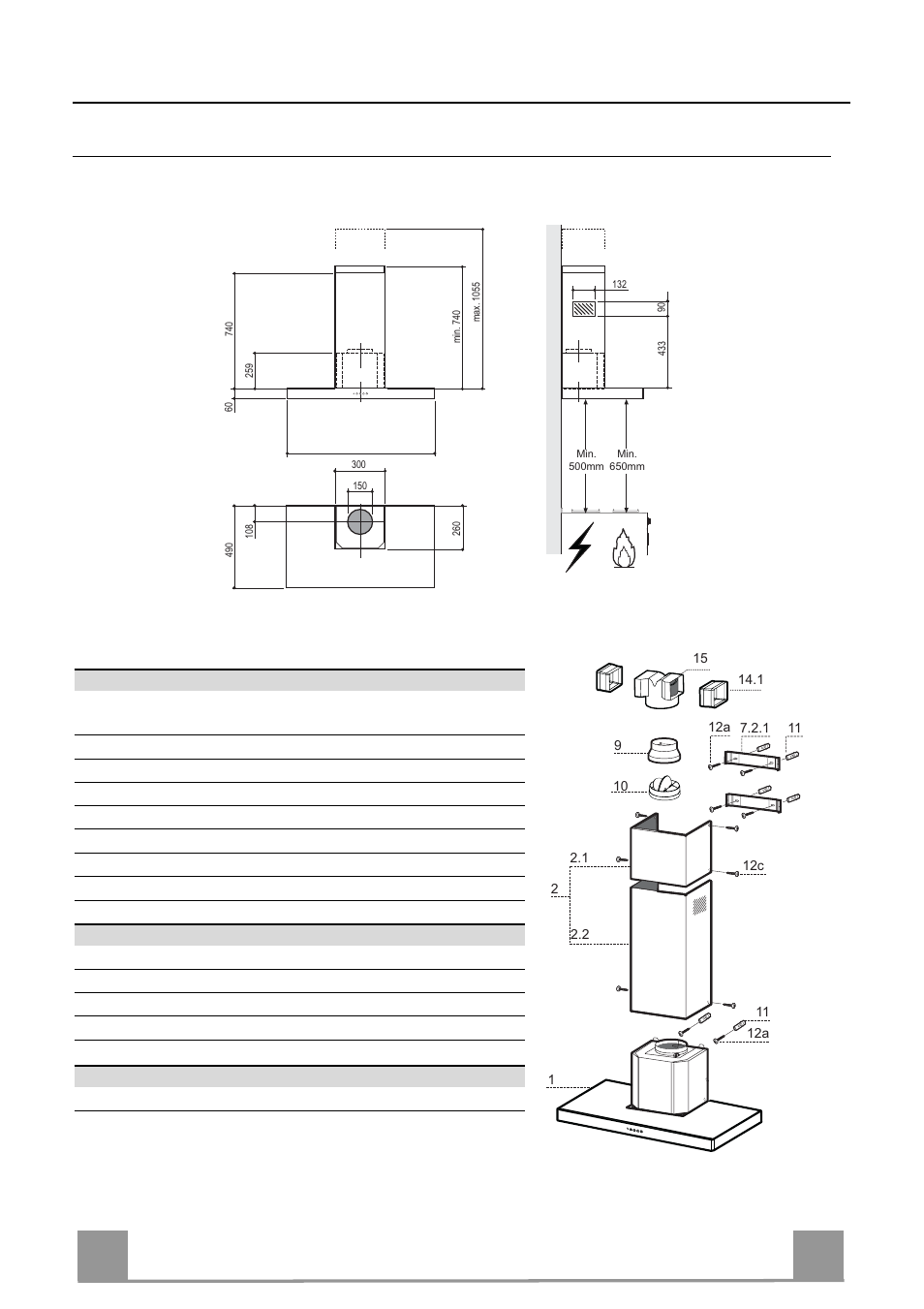 Characteristics, En 2 1 21, Dimensions | Components | Smeg KSE912NX User Manual | Page 5 / 11