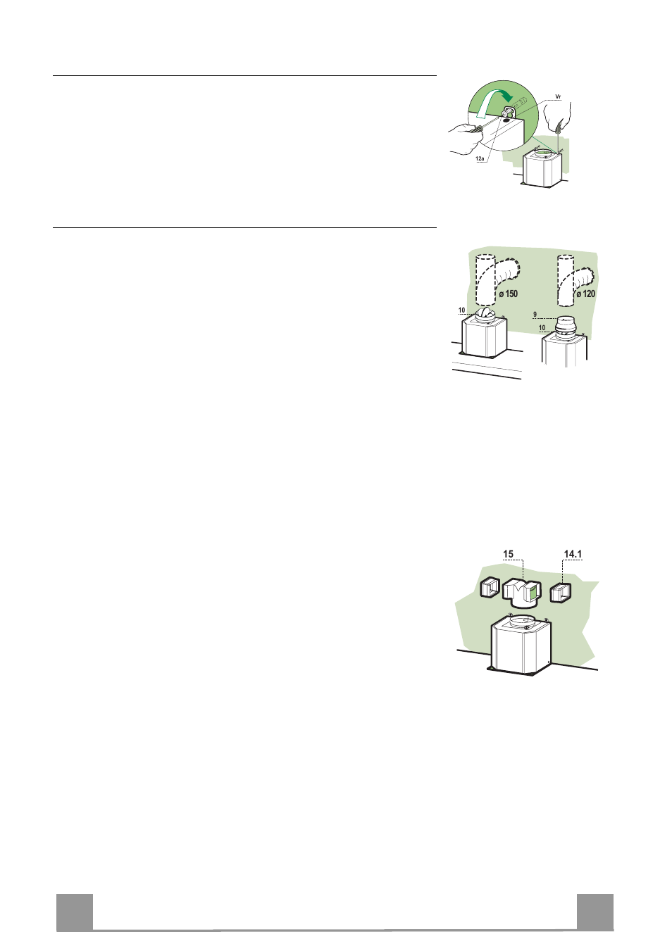 En 2 3 23, Mounting the hood body, Connections | Smeg KSE912NX User Manual | Page 7 / 11