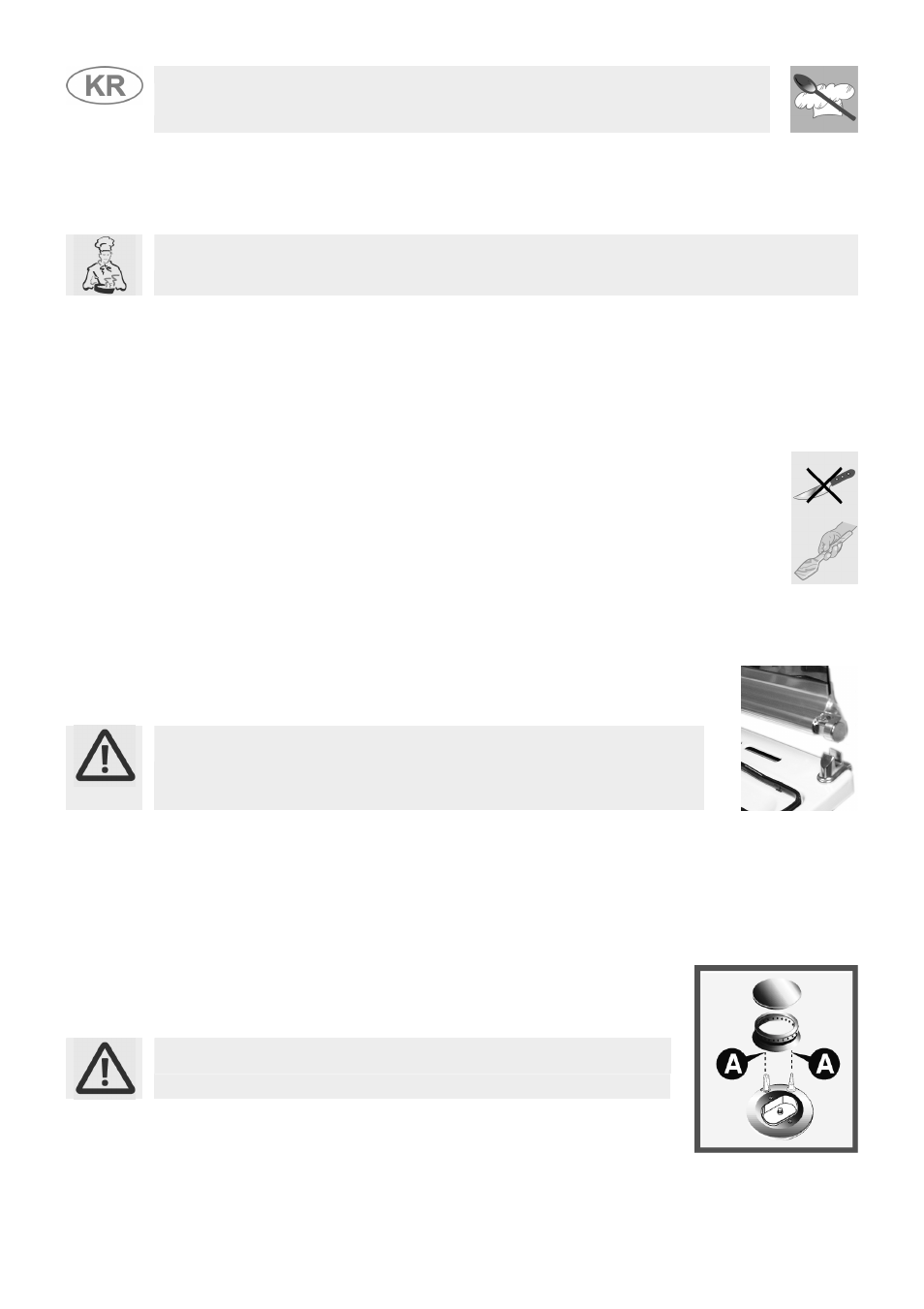 Cleaning and maintenance, Cleaning stainless steel and enamelled versions, Ordinary daily cleaning | Food stains or residues, Cleaning of cooking hob components, The glass cover, Grids, Burner caps and flame cap crowns, Instruction for the user, 11 cleaning and maintenance | Smeg JGFC34SKB User Manual | Page 28 / 32