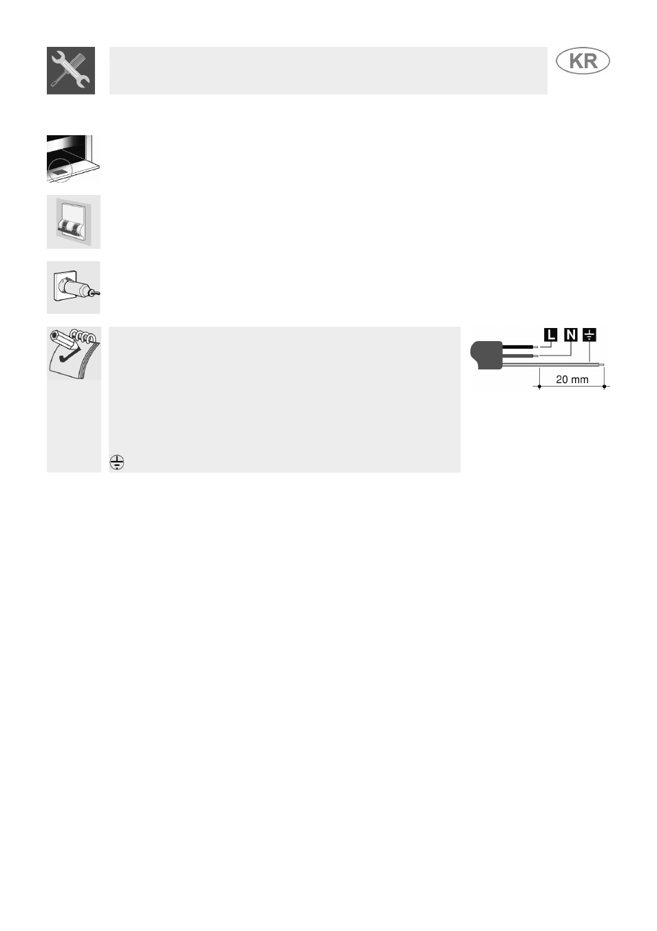 Electrical connection, Instruction for the installer | Smeg JGFC34SKB User Manual | Page 7 / 32