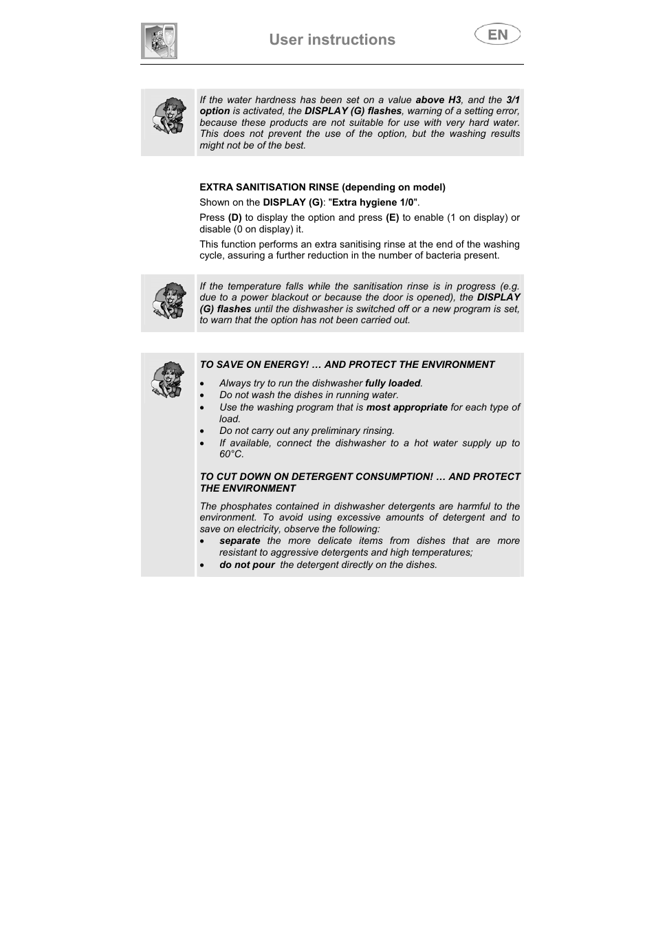 User instructions | Smeg ST1146SE User Manual | Page 12 / 48