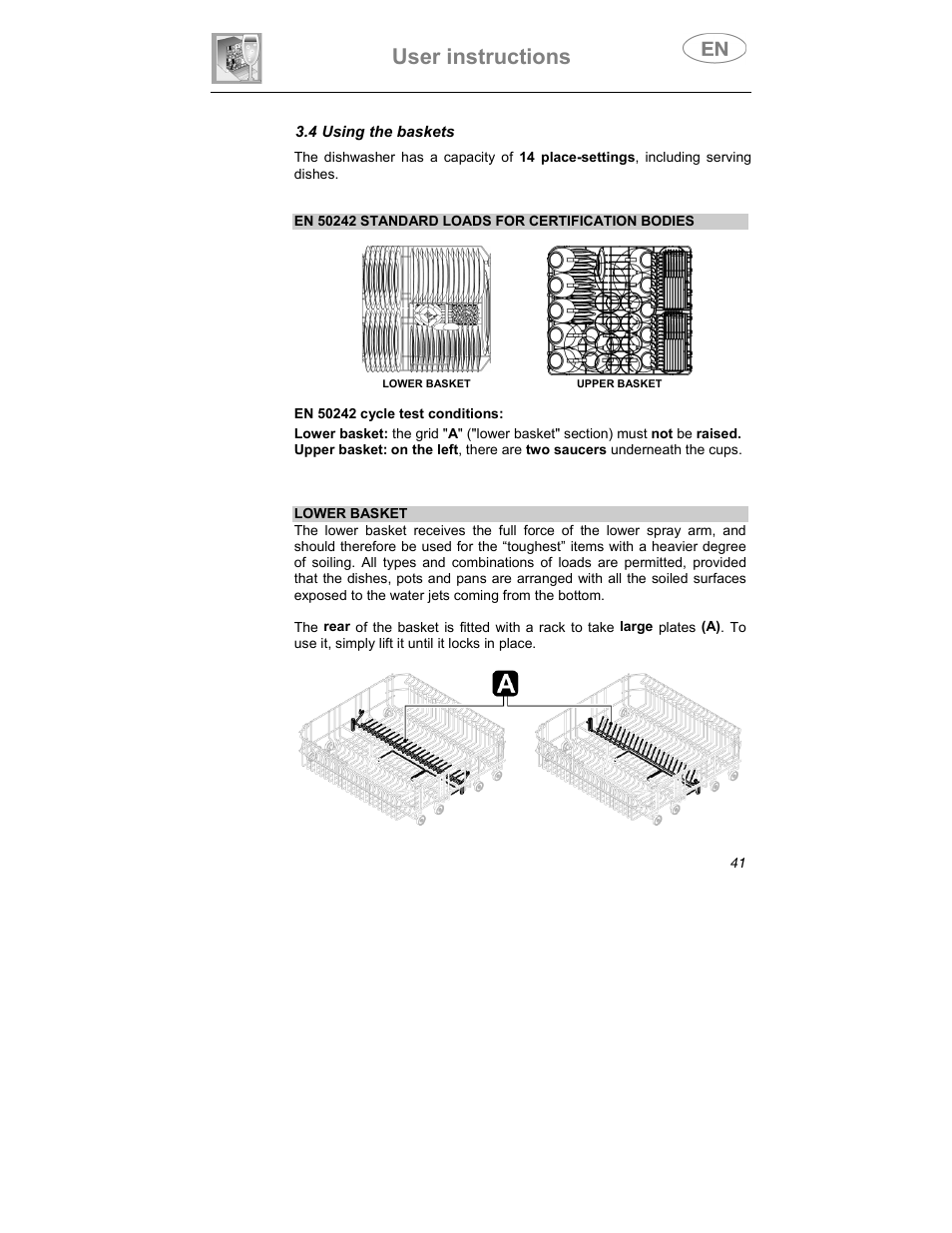 User instructions | Smeg ST1146SE User Manual | Page 32 / 48