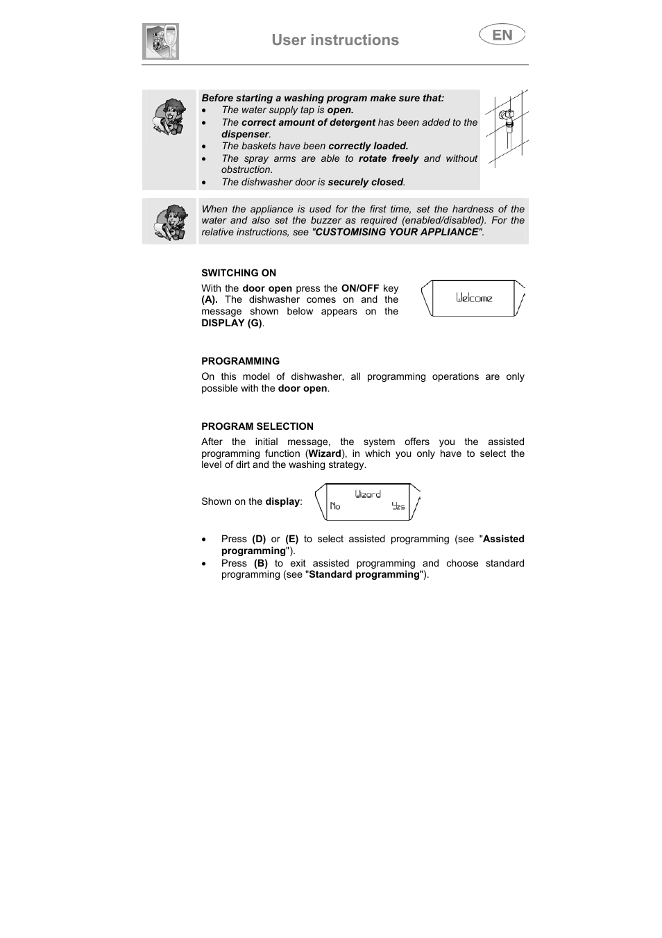 User instructions | Smeg ST1146SE User Manual | Page 4 / 48