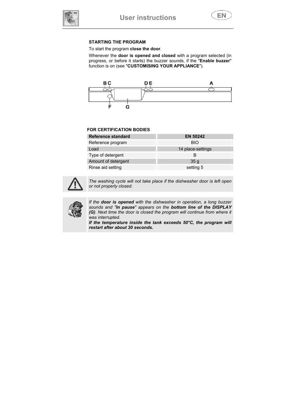 User instructions | Smeg ST1146SE User Manual | Page 6 / 48