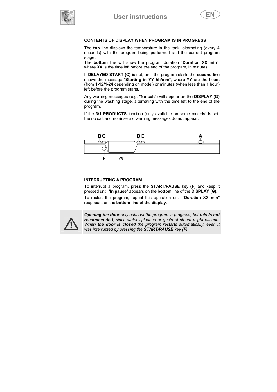 User instructions | Smeg ST1146SE User Manual | Page 8 / 48
