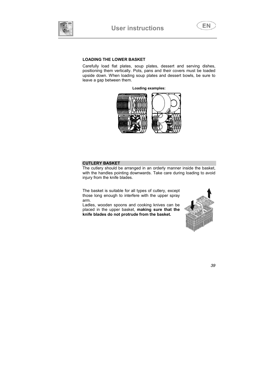 User instructions | Smeg LSA4551B User Manual | Page 25 / 32