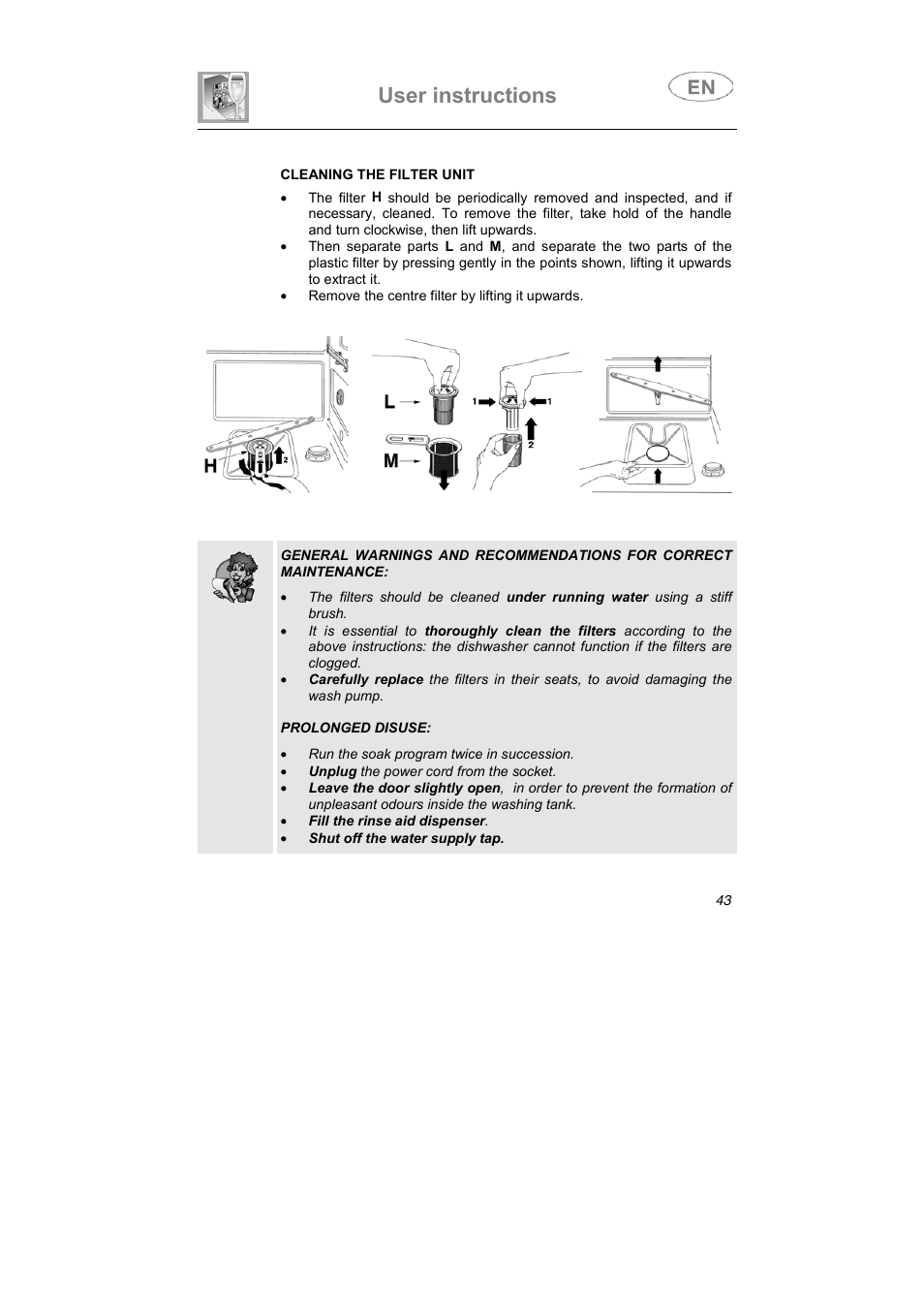 User instructions | Smeg LSA4551B User Manual | Page 29 / 32