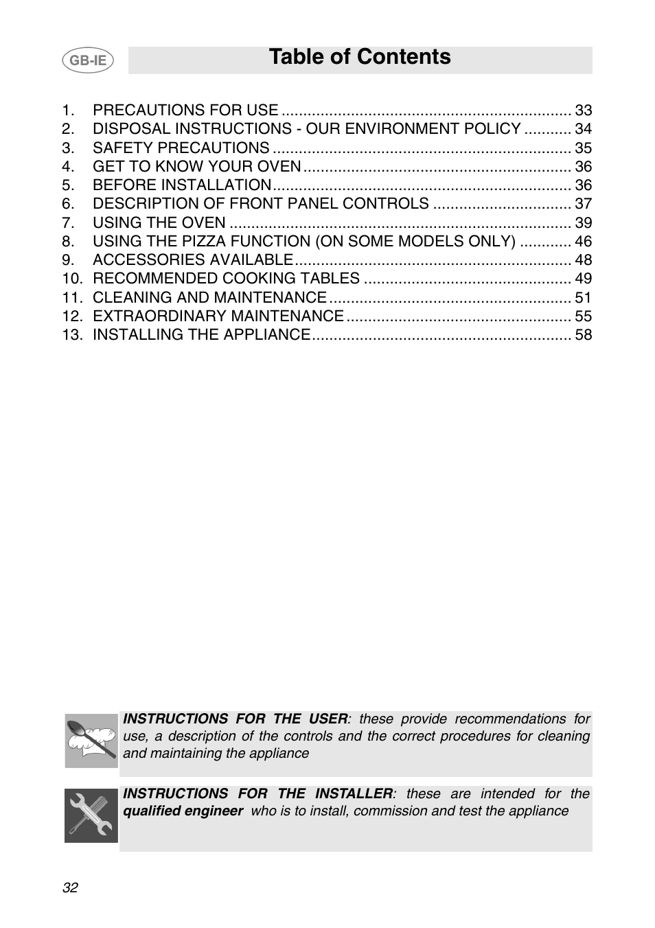 Smeg SC110NE User Manual | 29 pages