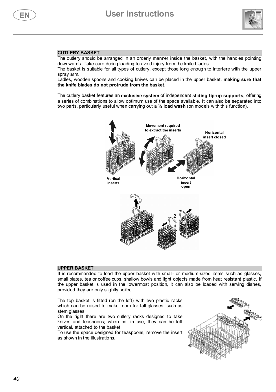 User instructions | Smeg ST143 User Manual | Page 17 / 24