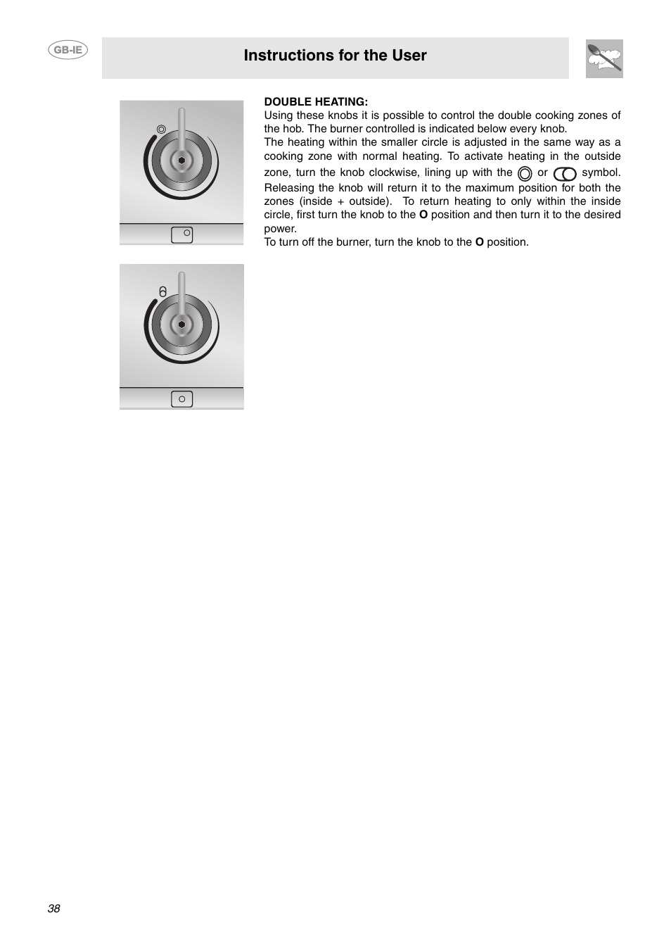 Instructions for the user | Smeg CE92CMX User Manual | Page 10 / 26