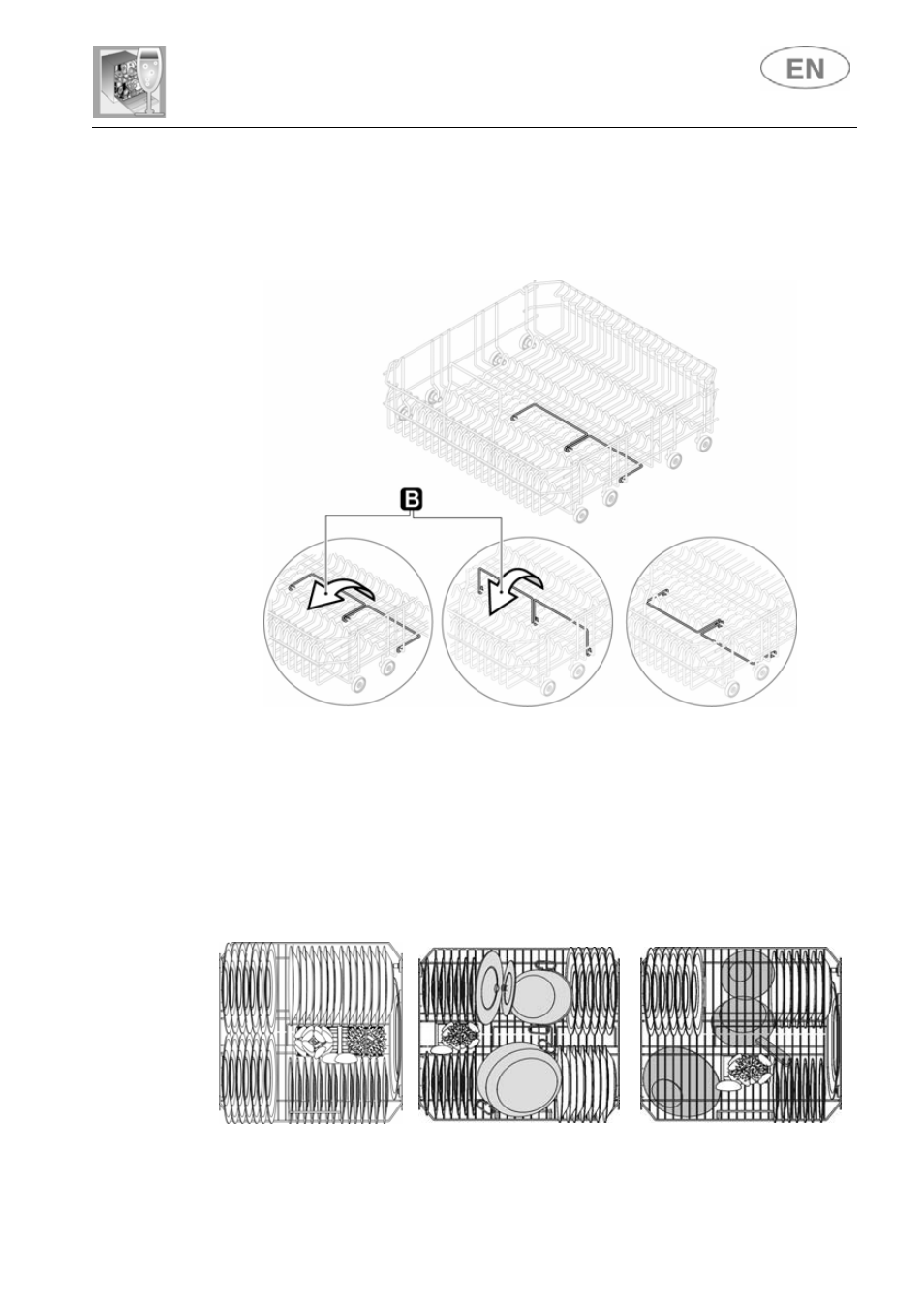 User instructions, Loading the lower basket | Smeg LS19-7 User Manual | Page 26 / 38
