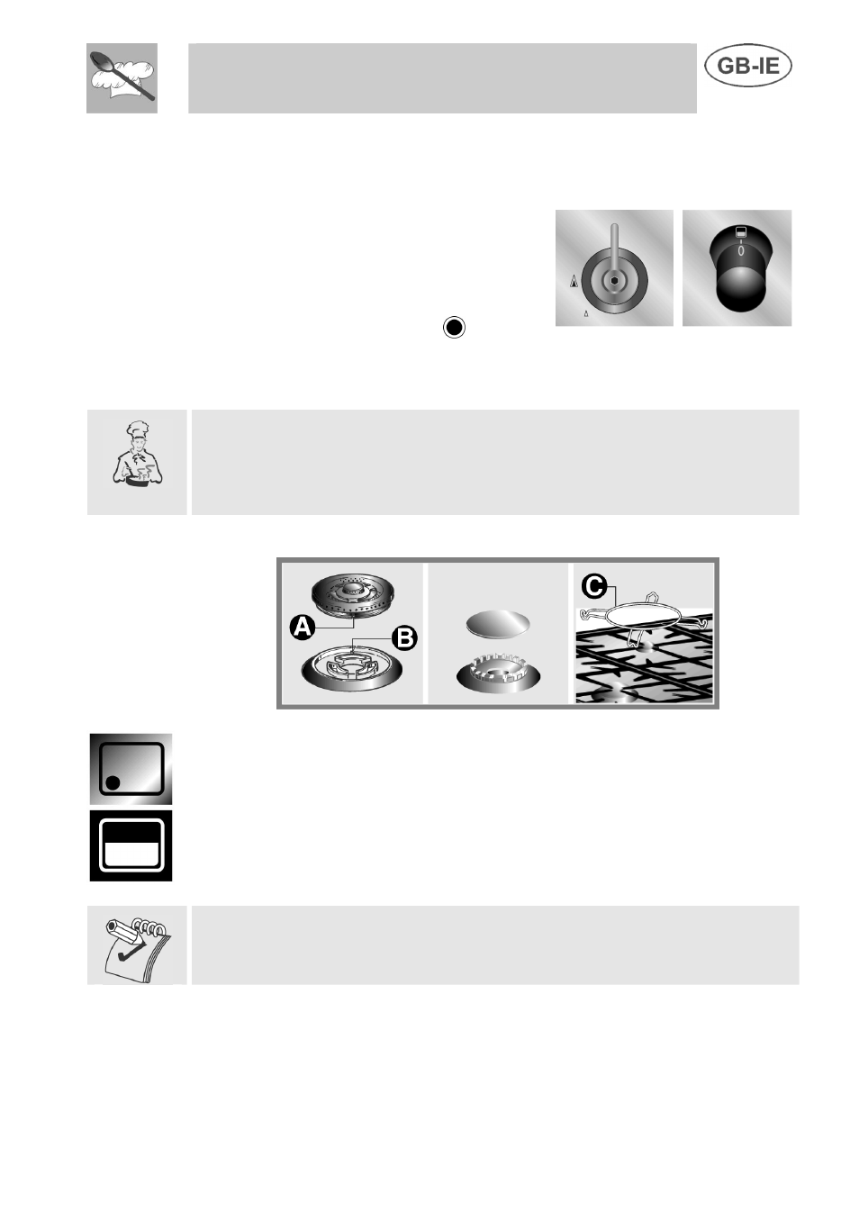 Instructions for the user, Use of the cooking hob | Smeg AS28I96L User Manual | Page 12 / 14