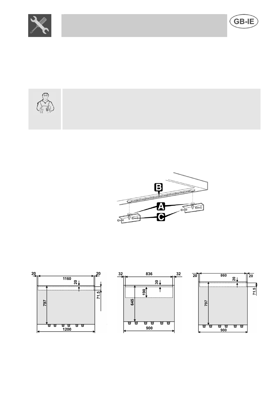 Instructions for the installer, Installation of the appliance | Smeg AS28I96L User Manual | Page 4 / 14