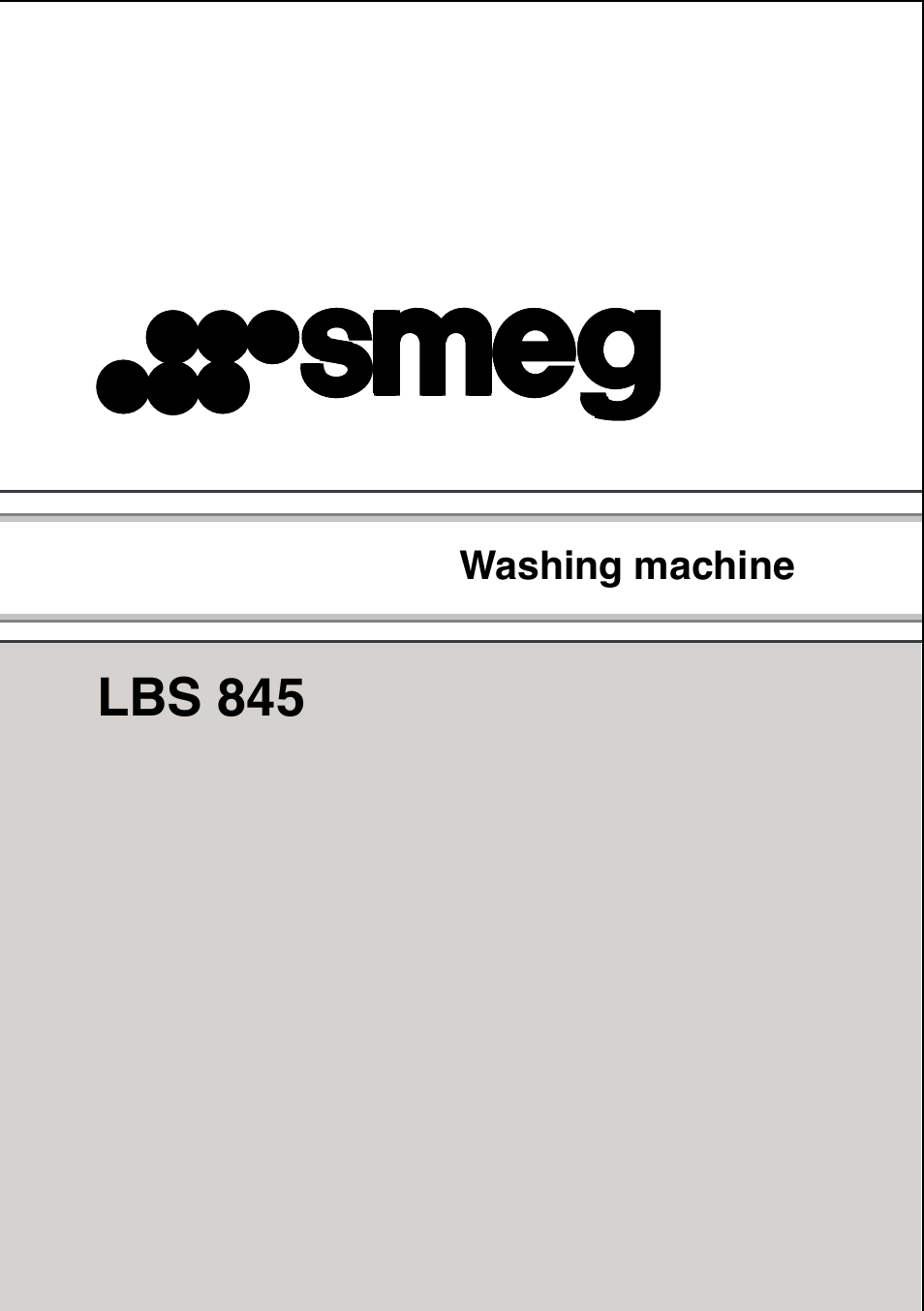 Smeg LBS 845 User Manual | 14 pages