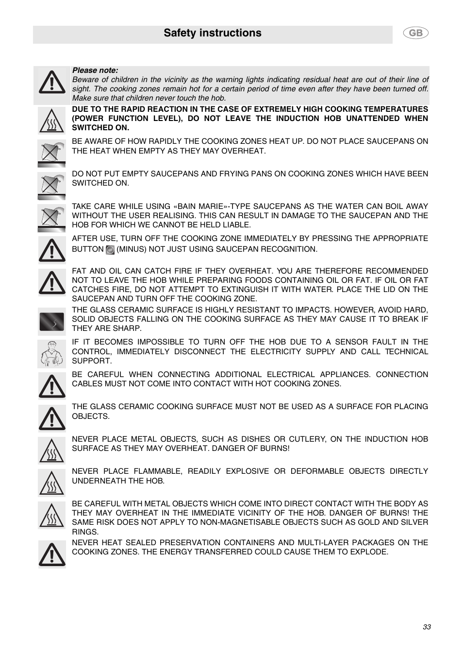 Safety instructions | Smeg SE2642ID3 User Manual | Page 5 / 26