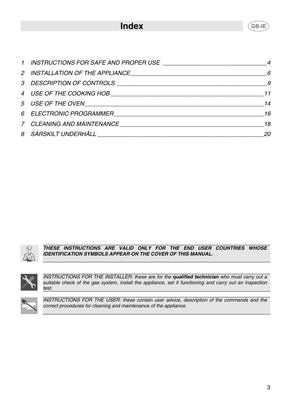 Smeg CIX64MS-5 User Manual | 18 pages