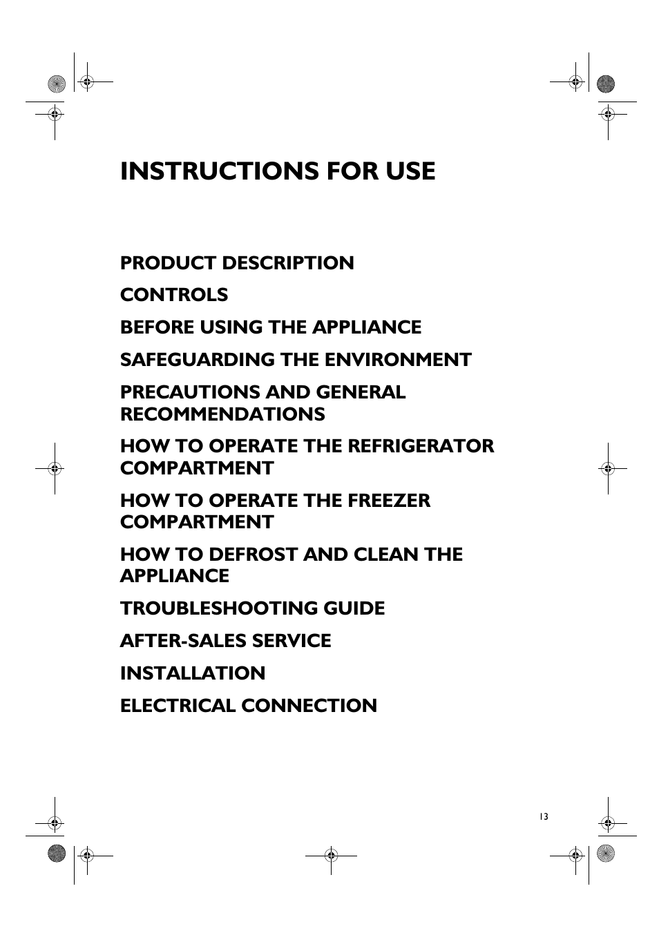 Smeg FR205A7 User Manual | 10 pages