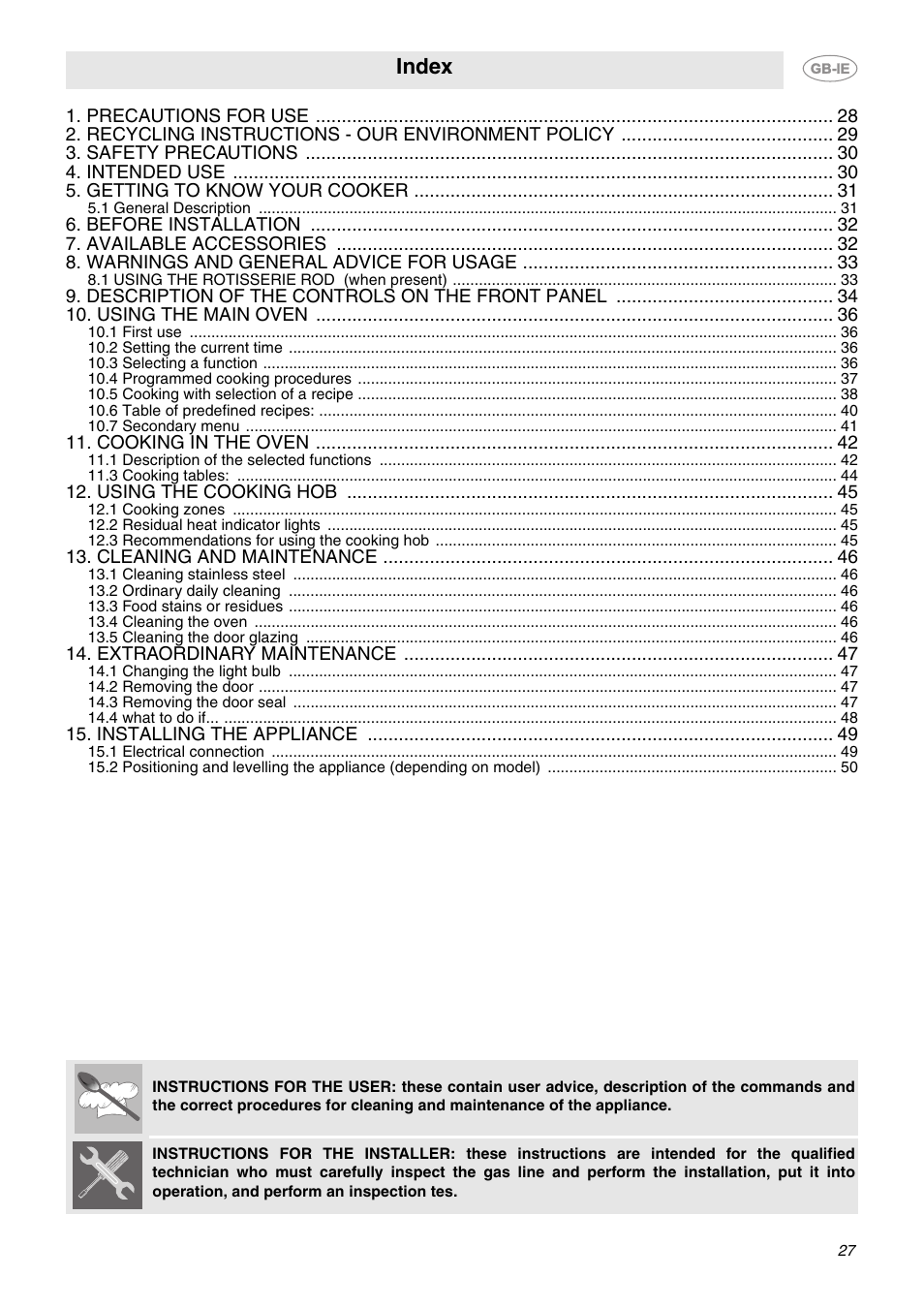 Smeg CE9CMX User Manual | 24 pages