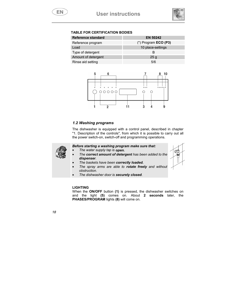 User instructions | Smeg LS4647XH7 User Manual | Page 5 / 38