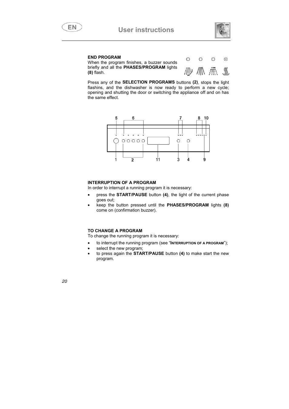 User instructions | Smeg LS4647XH7 User Manual | Page 7 / 38