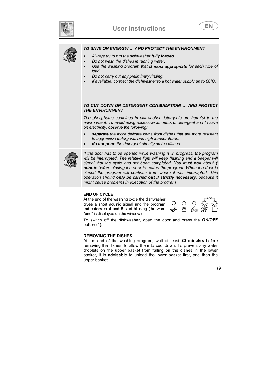 User instructions | Smeg APL12-1 User Manual | Page 8 / 36