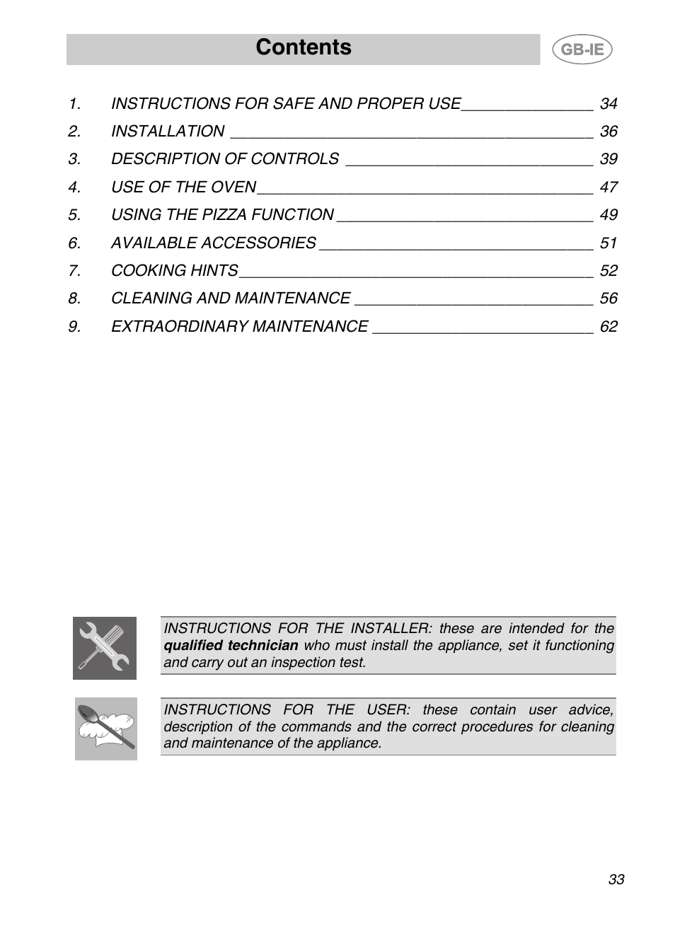 Smeg S399XPZ6 User Manual | 30 pages
