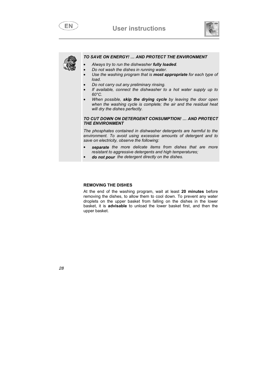 User instructions | Smeg LSA6047X User Manual | Page 13 / 40