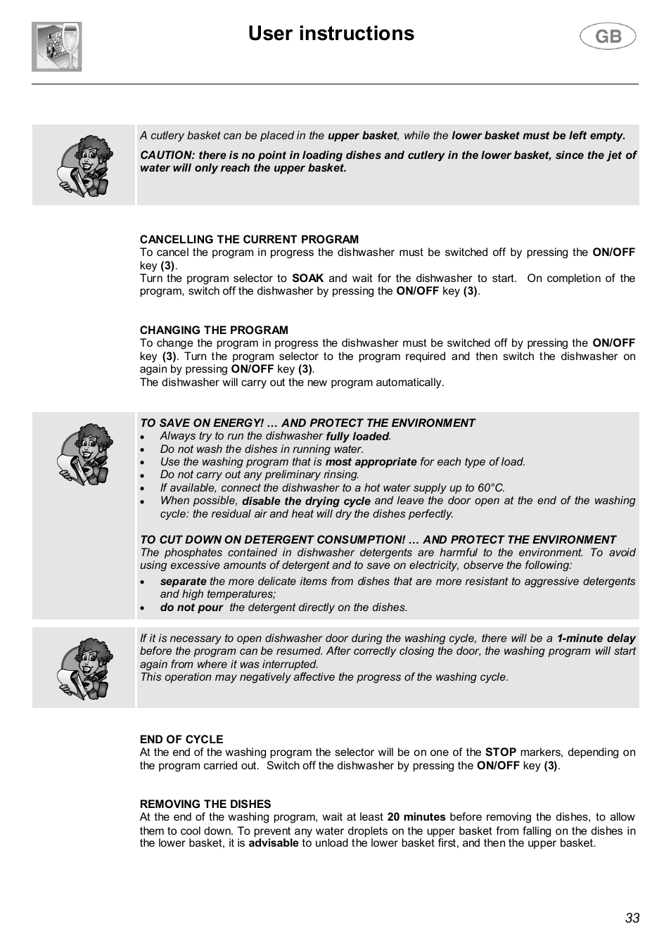User instructions | Smeg SA682X User Manual | Page 10 / 25
