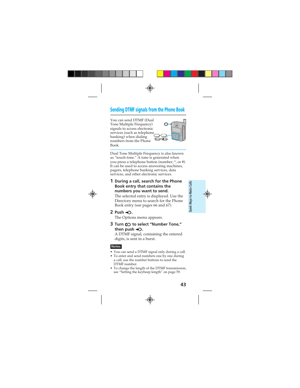 Sending dtmf signals from the phone book | Sony CMD-Z100 User Manual | Page 43 / 100