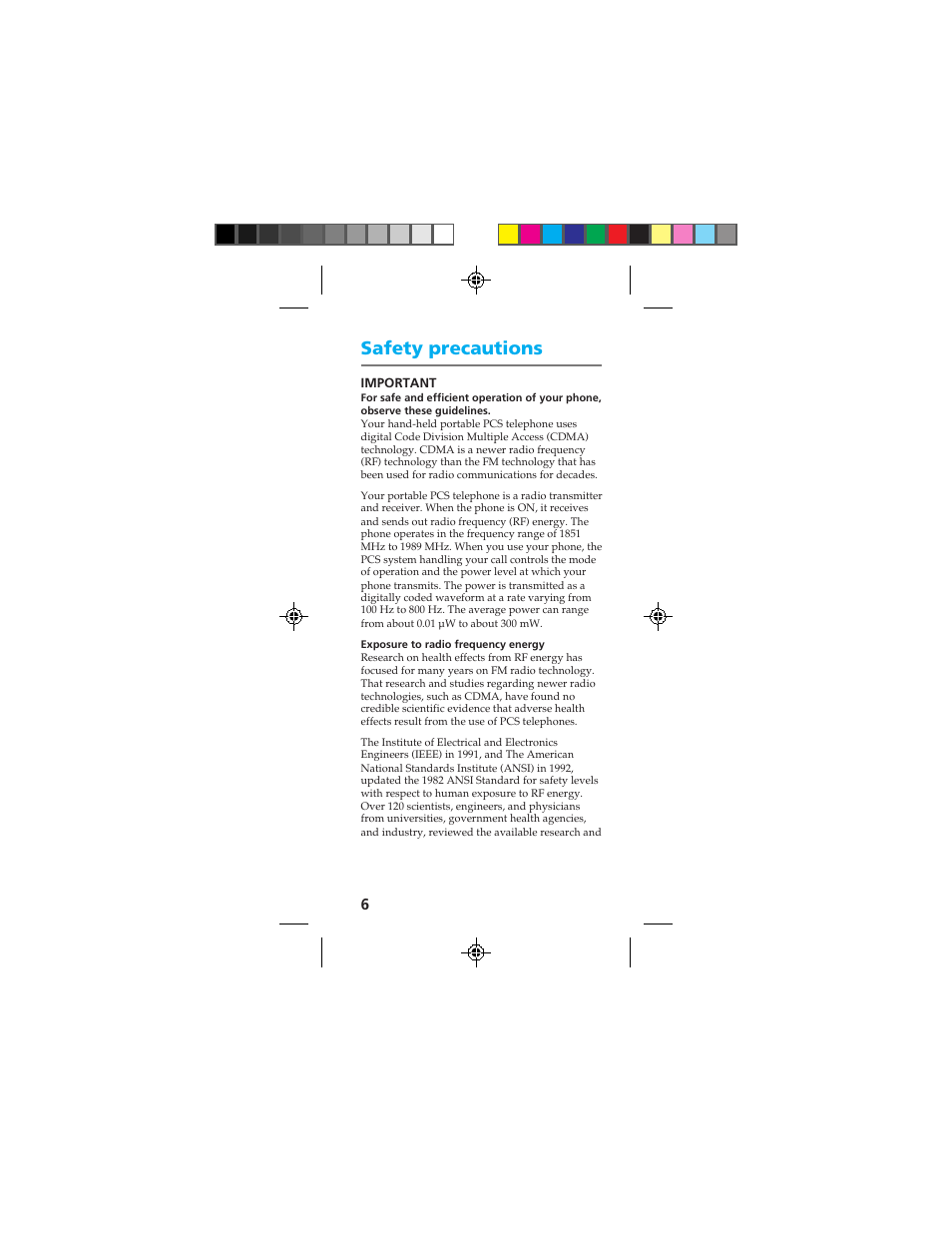 Safety precautions | Sony CMD-Z100 User Manual | Page 6 / 100