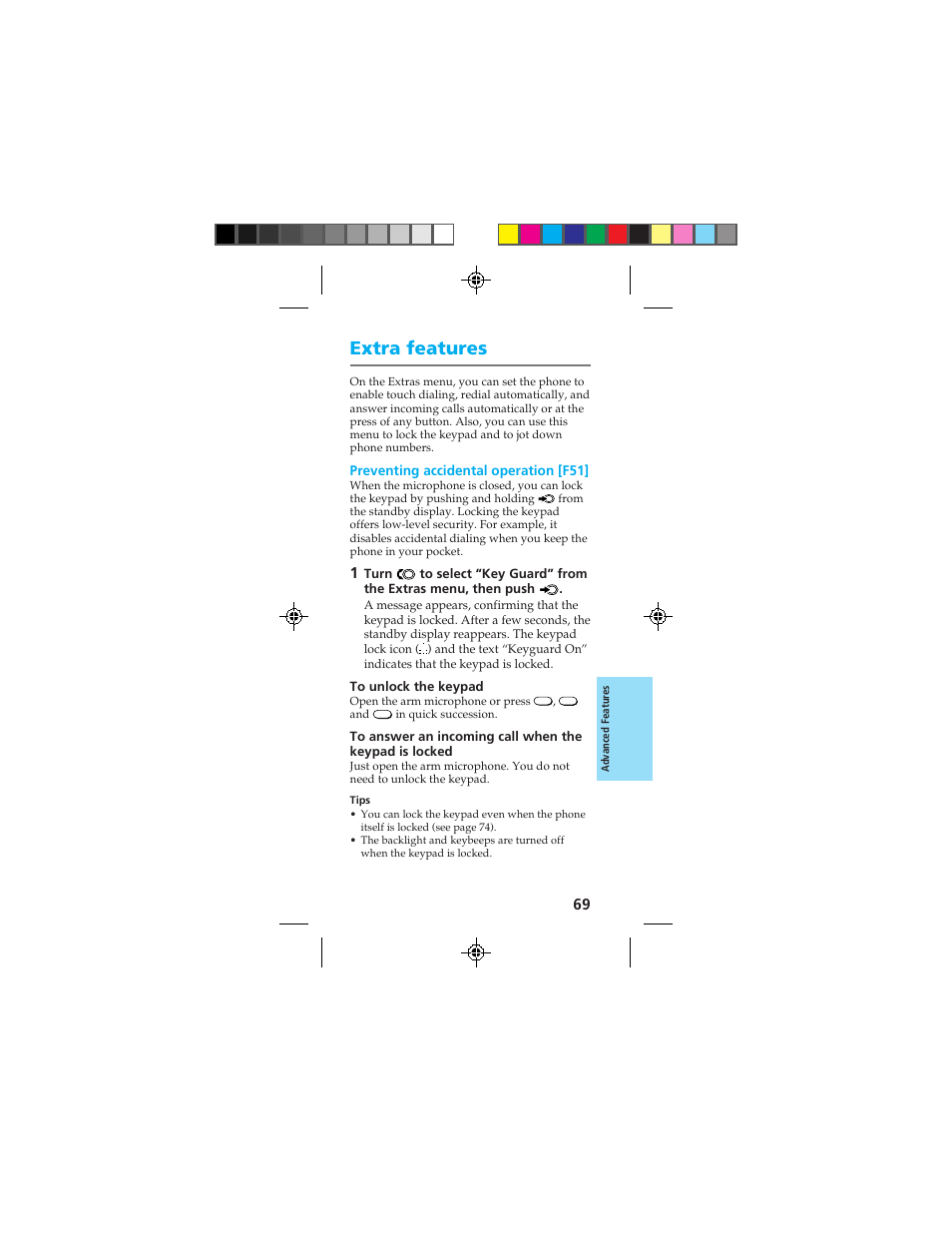 Extra features | Sony CMD-Z100 User Manual | Page 69 / 100