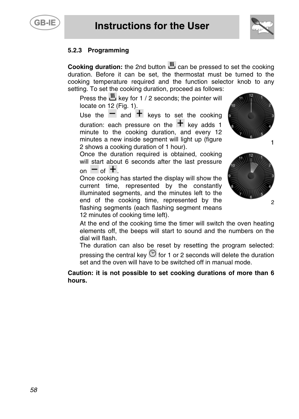 3 programming, Instructions for the user | Smeg A4-5 User Manual | Page 16 / 38