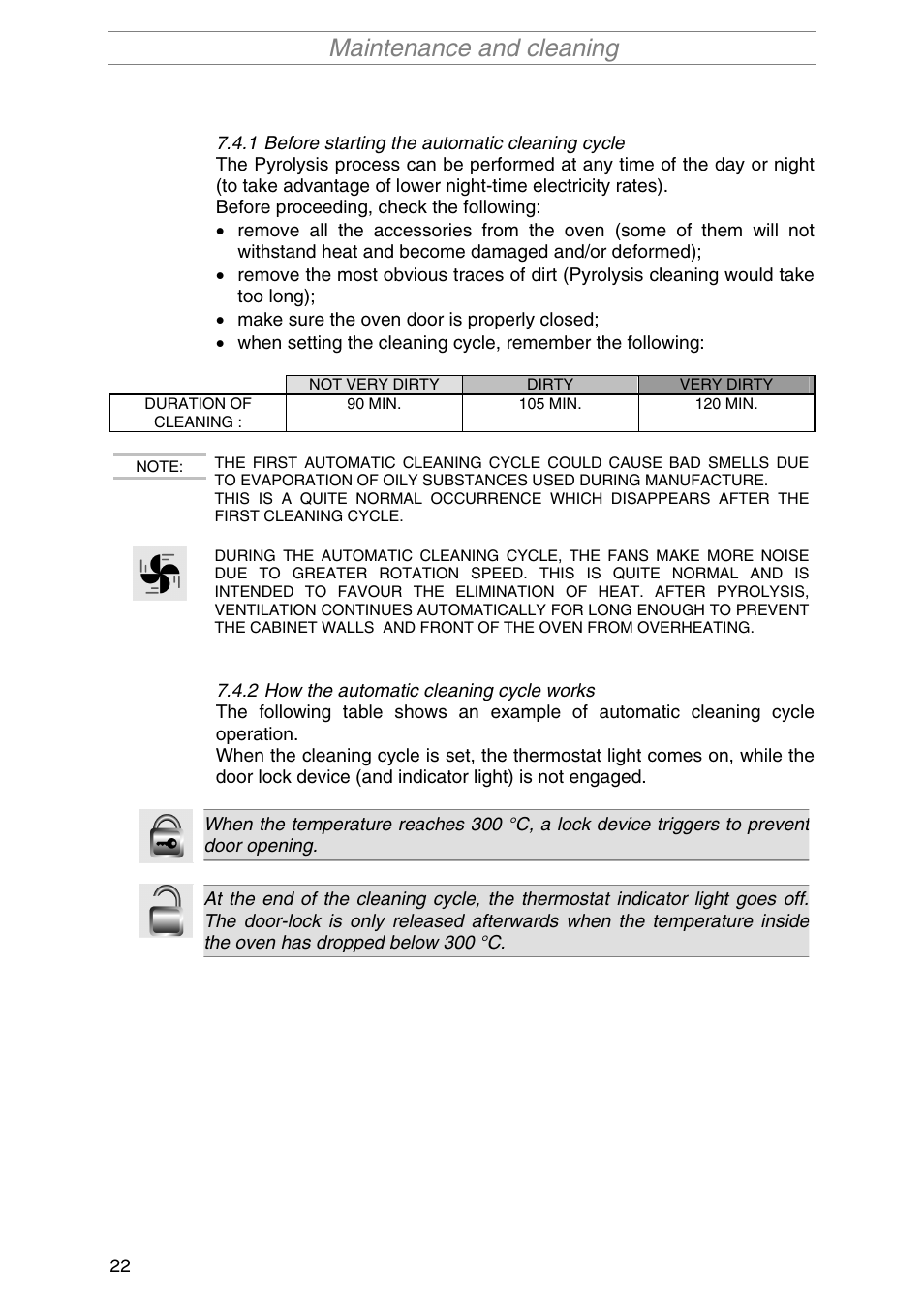 Before starting the automatic cleaning cycle, How the automatic cleaning cycle works, Maintenance and cleaning | Smeg SA1010X-5 User Manual | Page 20 / 24