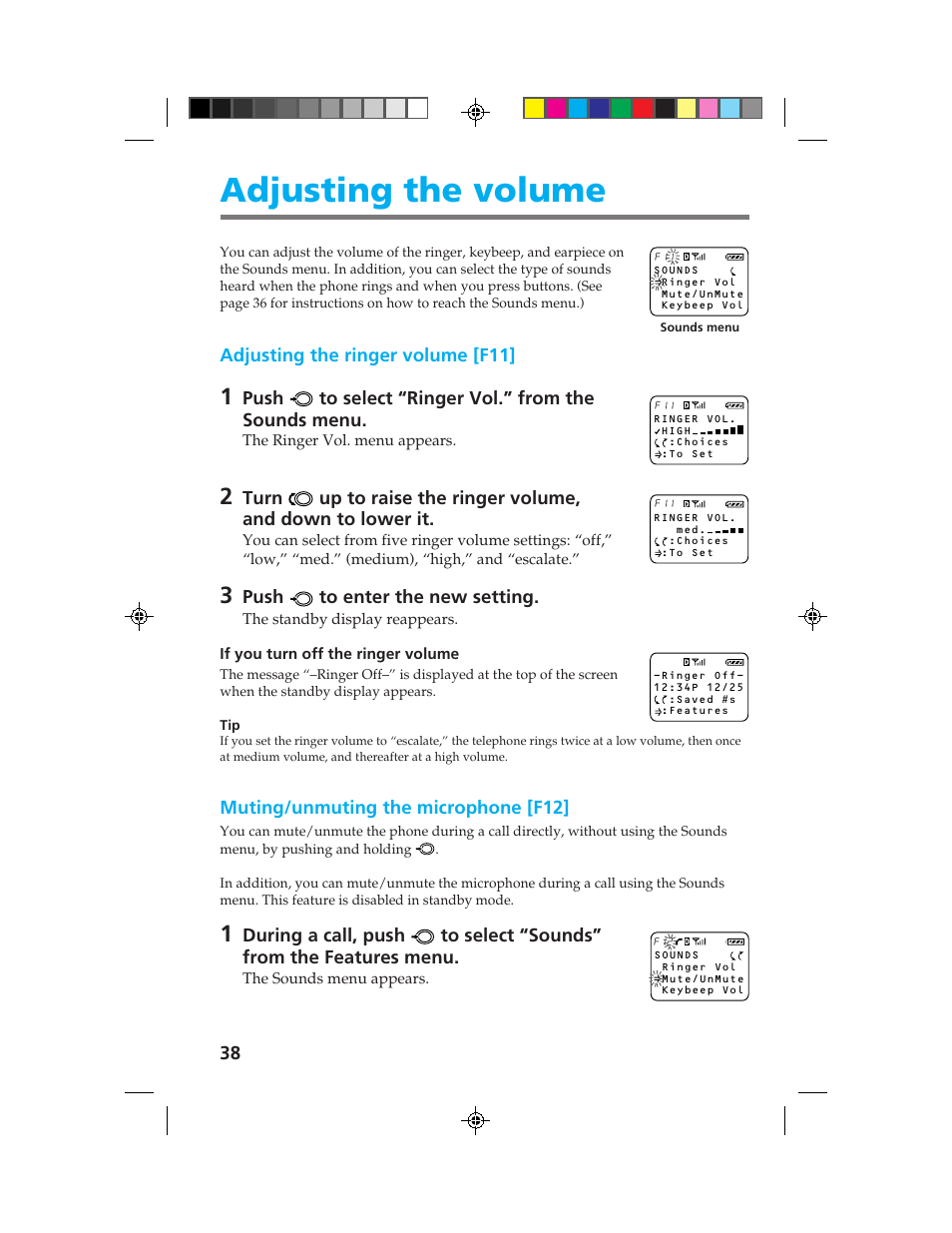 Adjusting the volume | Sony CM-B1200 User Manual | Page 38 / 84