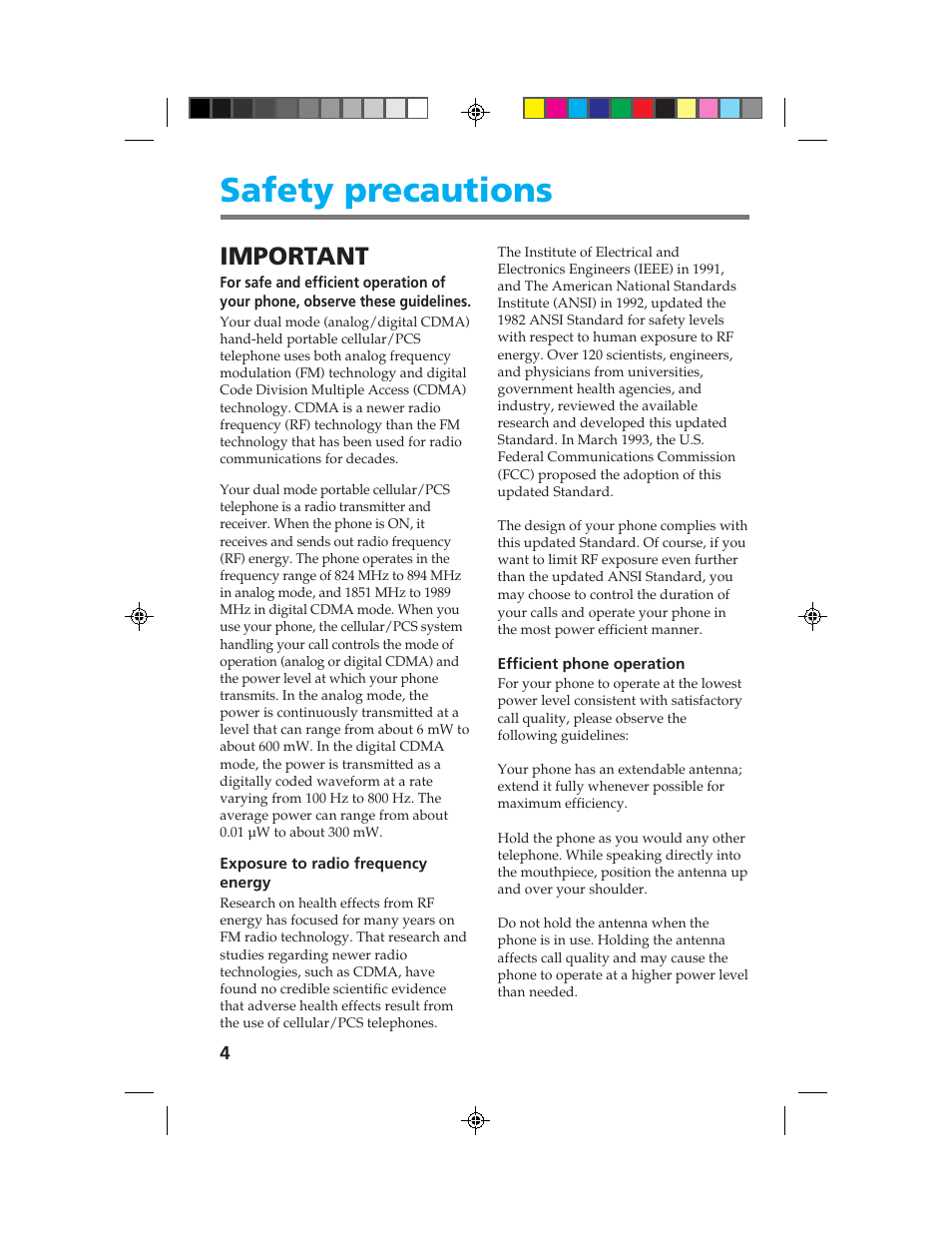 Safety precautions, Important | Sony CM-B1200 User Manual | Page 4 / 84