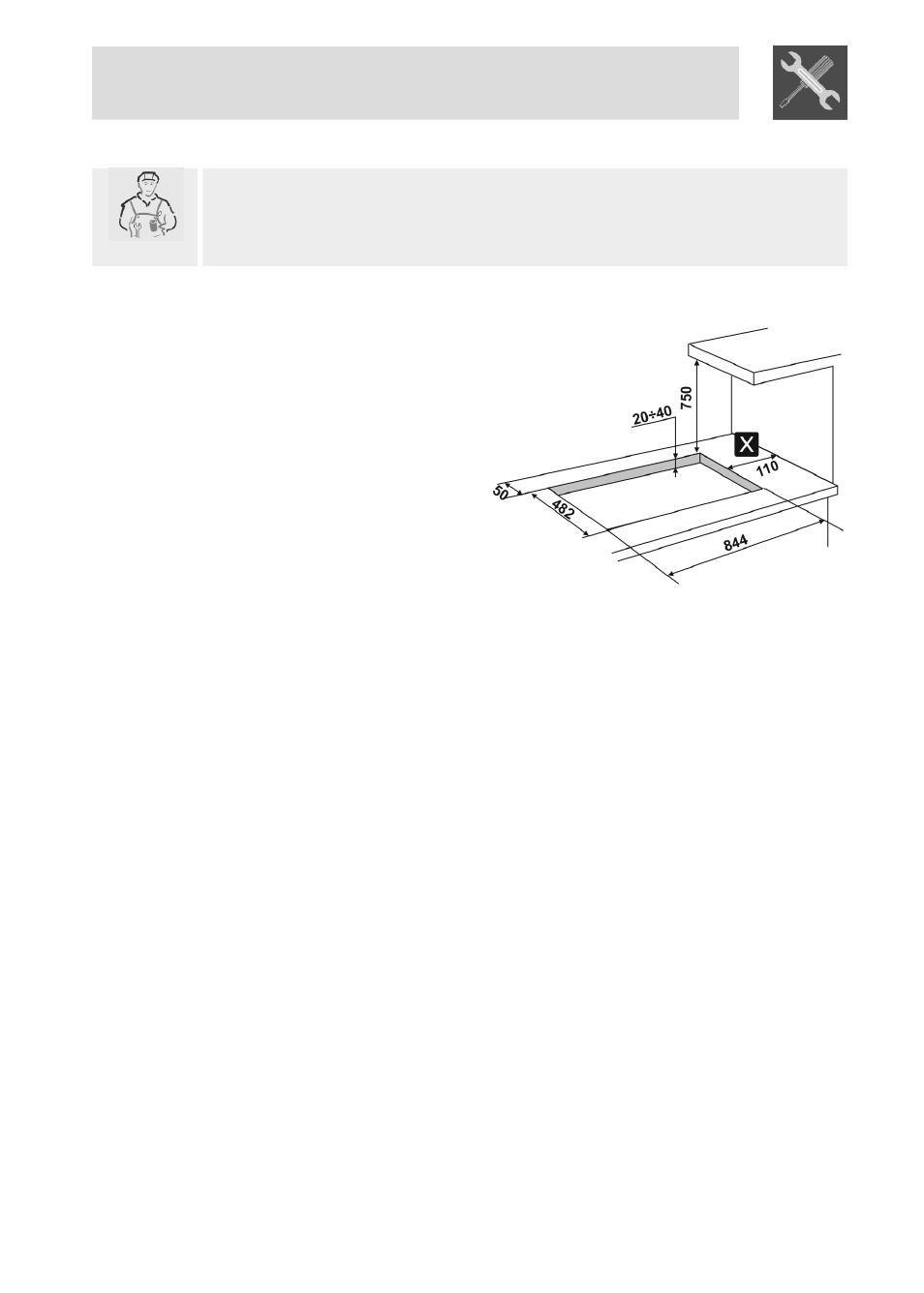 Installation of the appliance, Instructions for the installer | Smeg PGFA95F-1 User Manual | Page 4 / 20