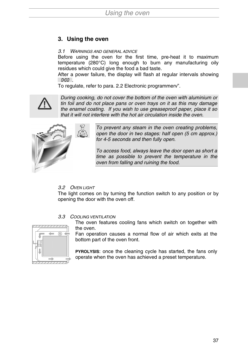 Using the oven | Smeg PIRO10NE User Manual | Page 11 / 24