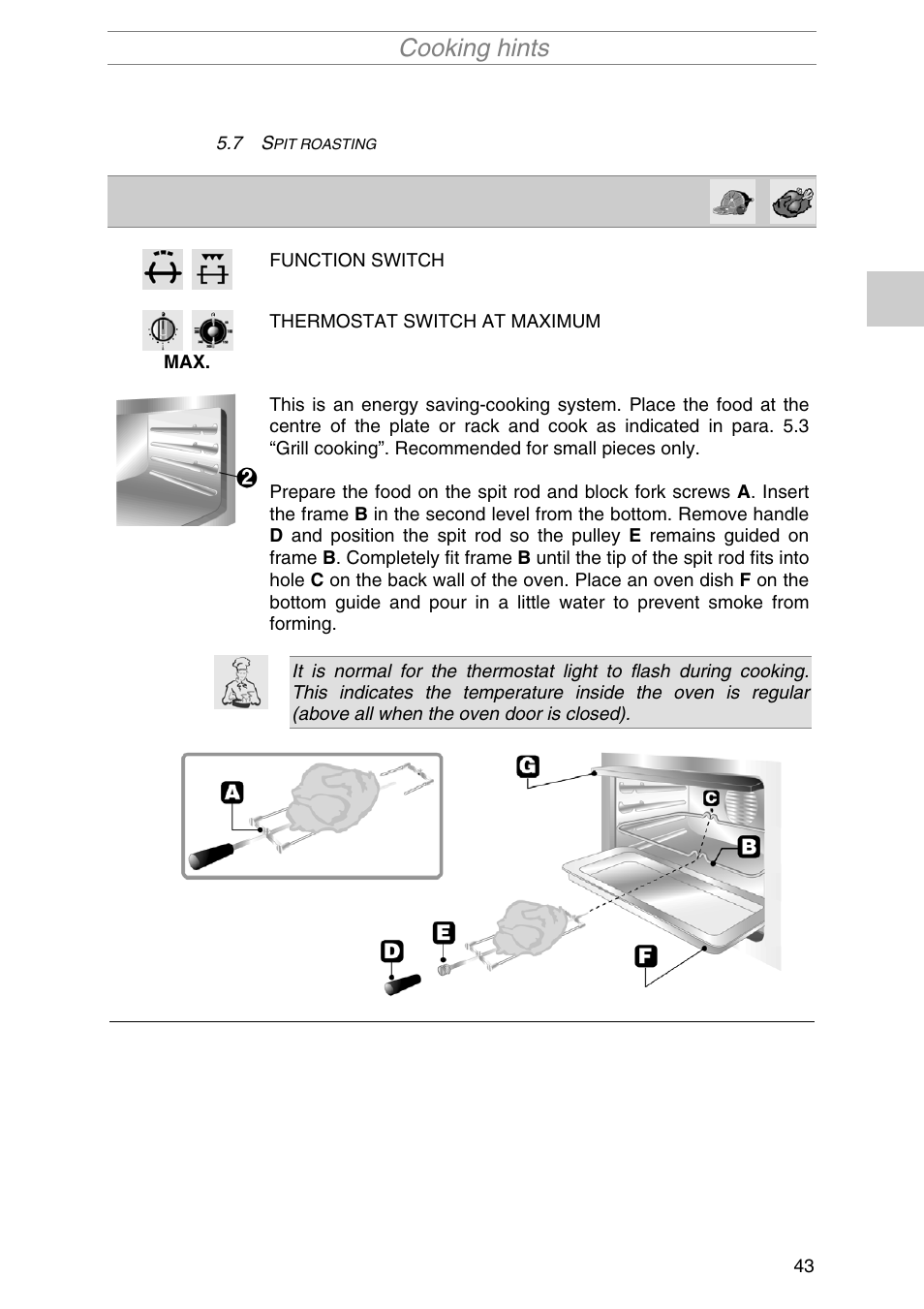 Cooking hints | Smeg PIRO10NE User Manual | Page 17 / 24