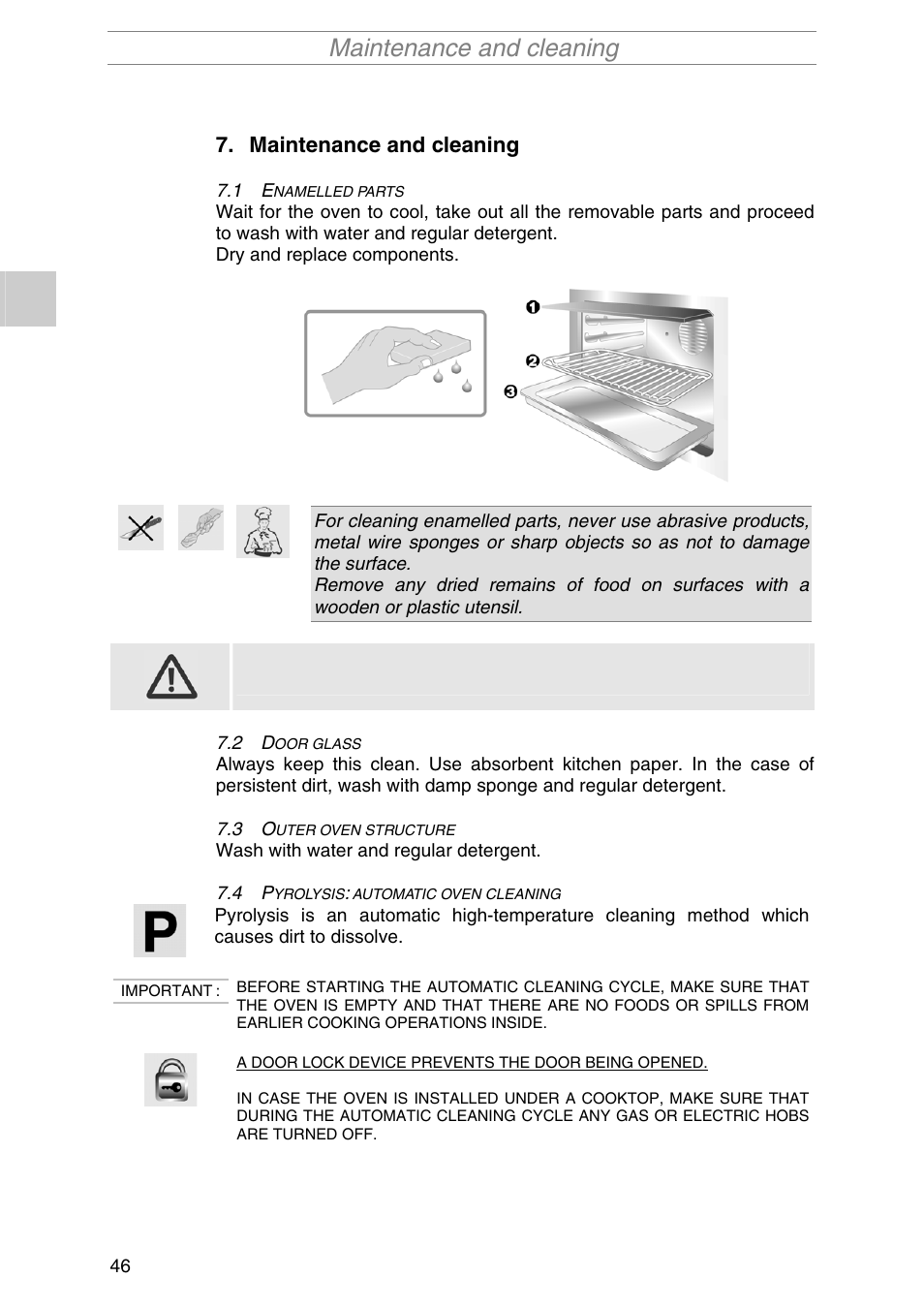 Maintenance and cleaning | Smeg PIRO10NE User Manual | Page 20 / 24