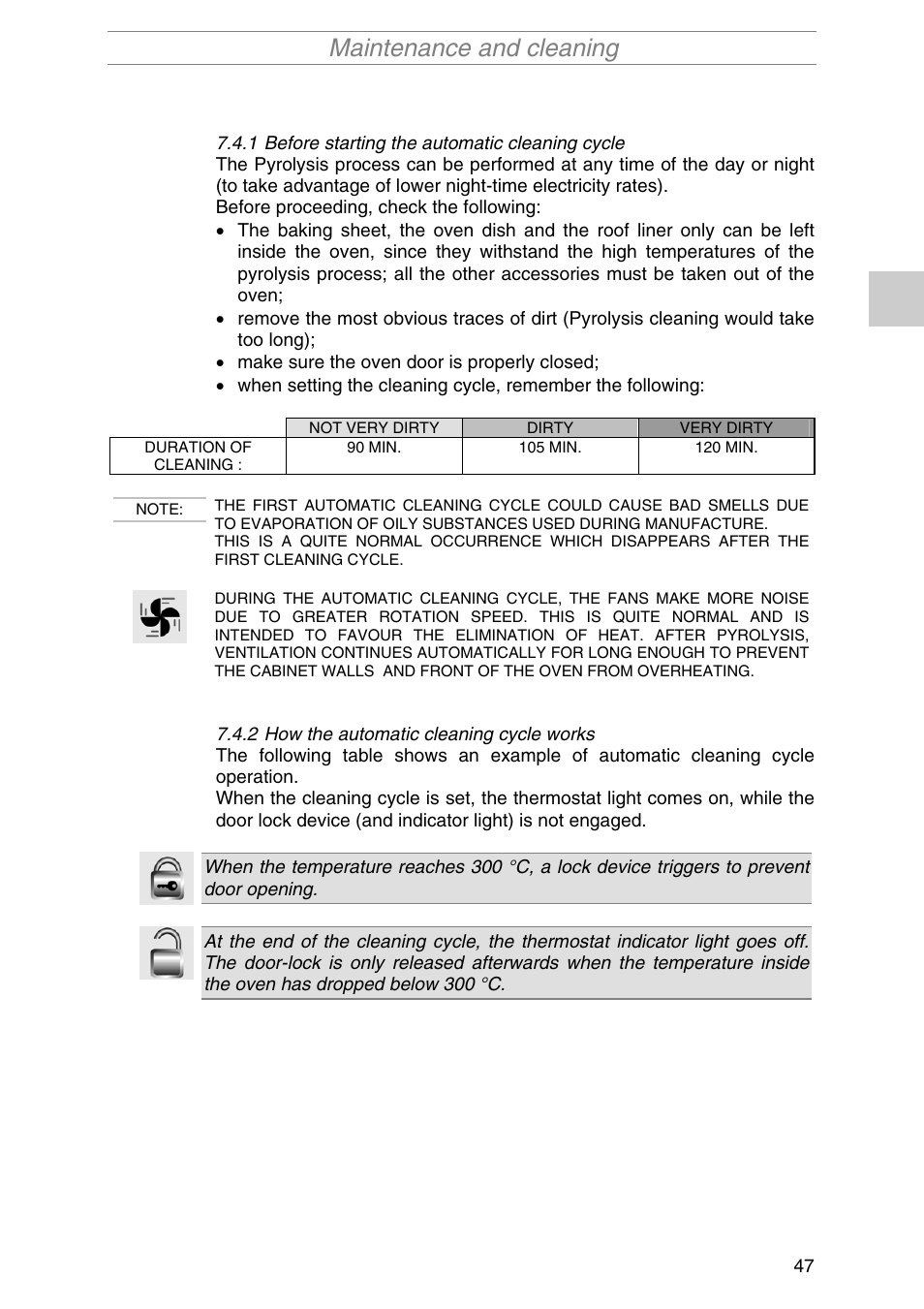 Maintenance and cleaning | Smeg PIRO10NE User Manual | Page 21 / 24